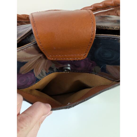 PATRICIA NASH RIENZO MULTI-COLOR LEATHER SATCHEL PURSE - Picture 8 of 13